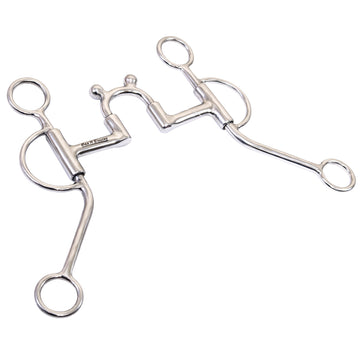 Bar H Equine High Port Swivel Shank Traning Bit Stainless Steel